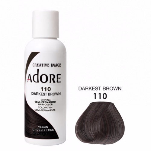 Adore - Coloration Cheveux Semi Permanente Darkest Brown 110-monssoin