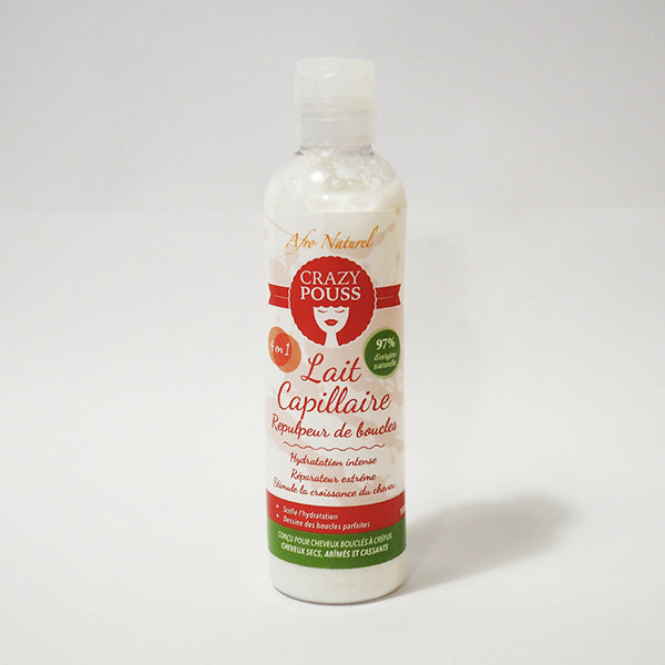 Afro naturel Crazy Pouss - Lait capillaire hydratant repulpeur de boucles 250 ml-monssoin