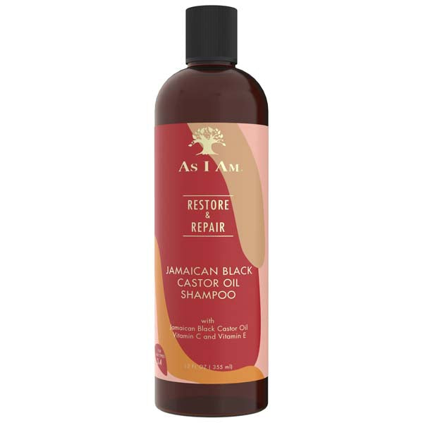 As I Am Jamaican Black Castor Oil Shampoo - Shampoing riche en huile de ricin noire de la Jamaïque 355 ml-monssoin