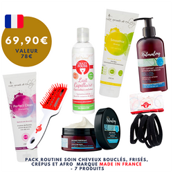 Pack Routine Soin Cheveux Bouclés, Frisés, Crépus Et Afro Produits Made In France - 7 Produits-monssoin