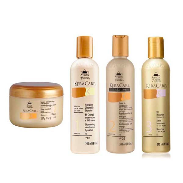 Pack Gamme Routine Complète Keracare - Masque + Shampoing +Leave In + Crème Hydratante-monssoin