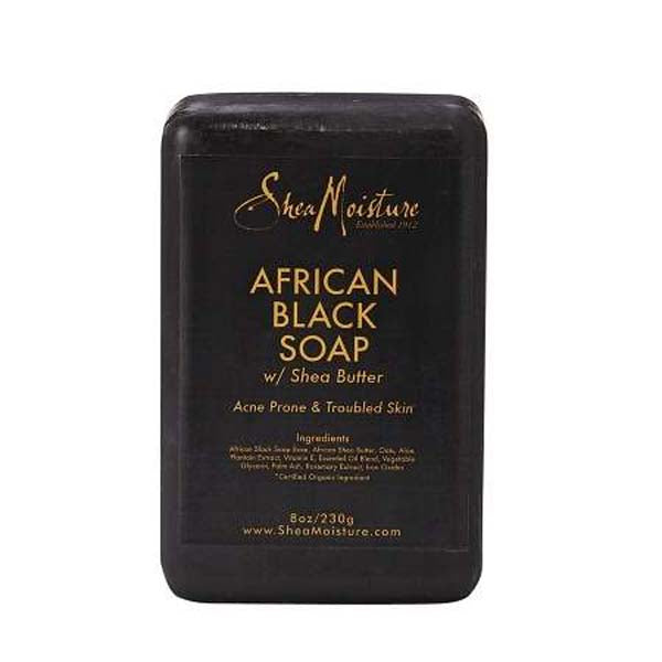 Shea Moisture African Black Soap Bar - Savon Noir Visage & Corps 230 g-monssoin