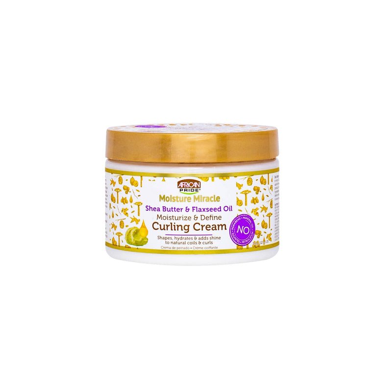 AFRICAN PRIDE MOISTURE MIRACLE SHEA & FLAXSEED CURLING CREAM - CRÈME-monssoin
