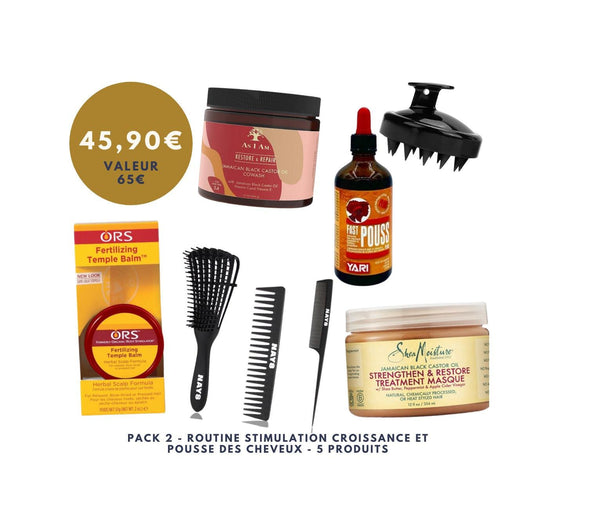 Pack 2 - Pack Routine Stimulation Croissance Et Pousse Des Cheveux - 5 Produits-monssoin