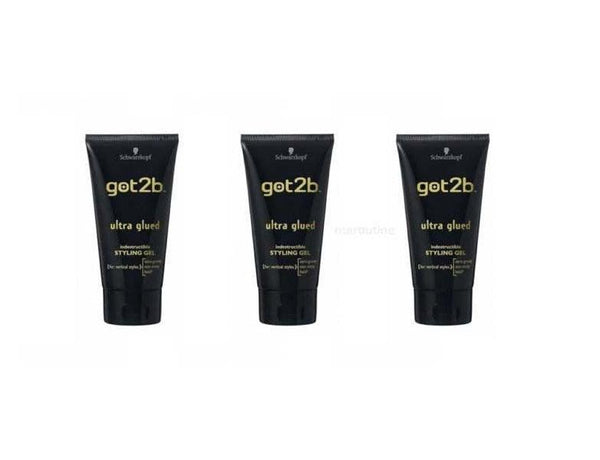 Pack Got 2 Be - 3 Ultra Glued Fixation Forte Glued Extreme Indestructible Styling Gel 3 X 150 Ml-monssoin