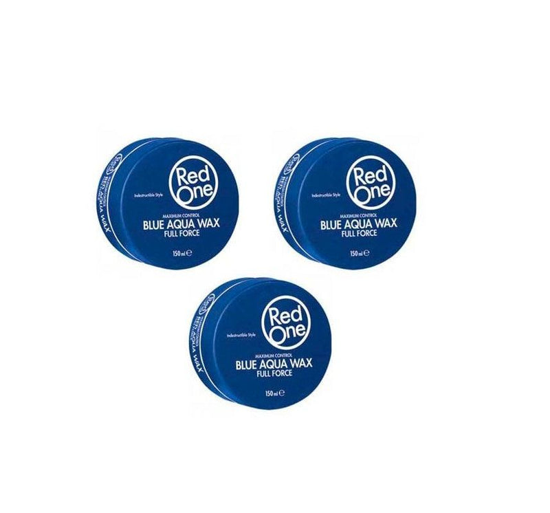 Pack Red One - Blue Aqua Hair Wax Full Force - 3 Cires Coiffantes Forte Tenue 150Ml-monssoin