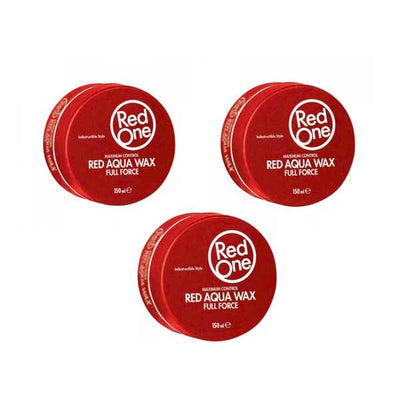 PACK RED ONE - RED AQUA HAIR WAX FULL FORCE - 3 CIRES COIFFANTES FORTE TENUE 150ML X 3-monssoin