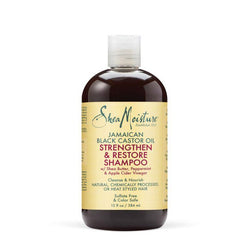 Shea Moisture Jamaican Black Castor Oil Strengthen & Restore Shampoo - Shampoing Restauration et Pousse à L'huile de Ricin 384 ml-monssoin