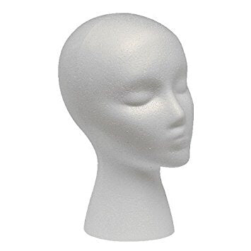 Tête polystyrène blanc tête de mannequin pour chapeaux perruques-monssoin